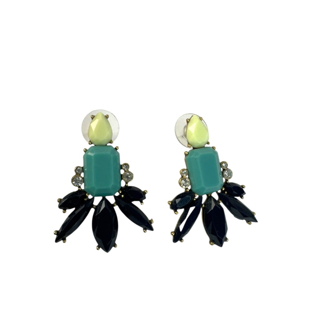J. Crew Blue Statement Earrings - Picture 2 of 4